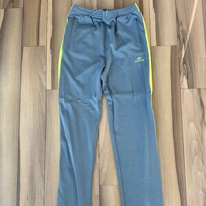 Balenciaga Grey & Yellow Embroidered Logo Trackpants Authentic Size 48 Fits XL M